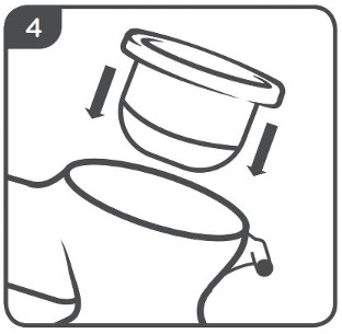 手动吸奶器的组装步骤 1 至 9 如下所列